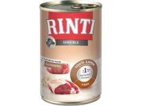 Rinti Dog Sensible konzerva jehně+rýže 400g