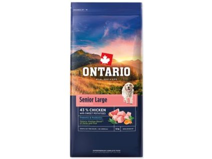 Krmivo Ontario Senior Large Chicken & Potatoes 2,25kg (Hmotnost 2.306)