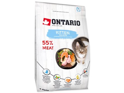 Krmivo Ontario Kitten Salmon 0,4kg (Hmotnost 0.42)