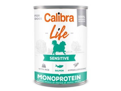 Calibra Dog Life  konz.Sensitive Salmon with rice 400g