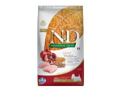 N&D LG DOG Light Mini Chicken & Pomegr 2,5kg