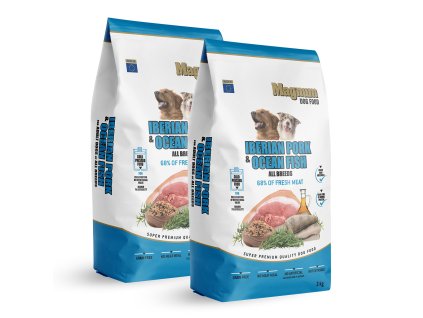 12507 magnum iberian pork ocean fish all breed 2x3kg