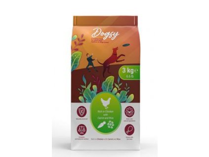 Kraftia DOGSY Adult M/L Chicken & Carrot & Rice 3kg