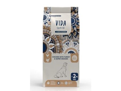 Kraftia VIDA SUPER DOG Adult M/L Chicken & Turkey 2kg