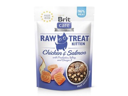 Brit Raw Treat Cat Kitten, Chicken&Salmon 40g