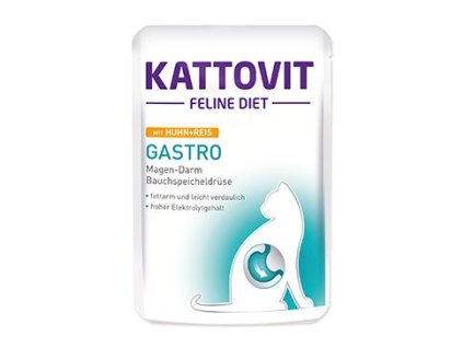 Kattovit Cat Gastro kuře a rýže kapsa 85g