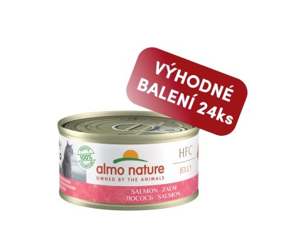 Almo Nature HFC Jelly - Losos 70g výhodné balení 24ks