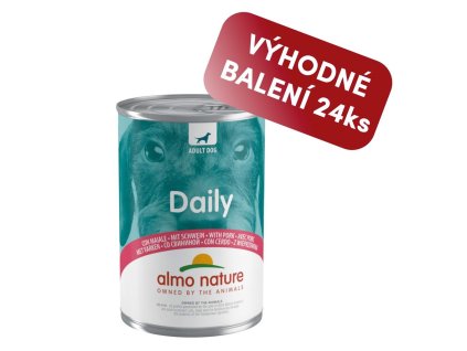 Almo Nature Daily Menu - s vepřovým 400g výhodné balení 24ks