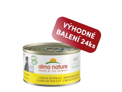 Almo Nature HFC Natural DOG - Kuřecí stehna 95g výhodné balení 24ks