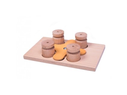 Dřevěný hlavolam Playground - Modul 2H (pouze deska bez kloboučků a válečků)