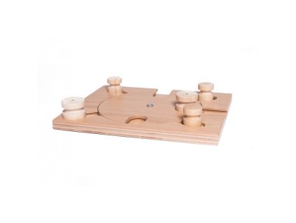 Dřevěný hlavolam Playground - Modul 3B (pouze deska bez kloboučků a válečků)