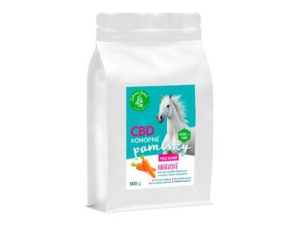 CBD pamlsky pro koně mrkvové 500g