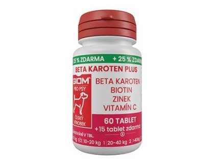 Giom S pes Beta-karoten plus 60 tbl+25% zdarma