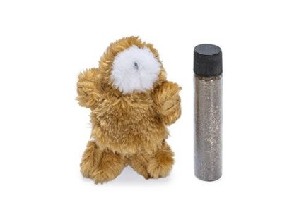 Hračka kočka Medvěd plyš 10cm, catnip hnědá KAR