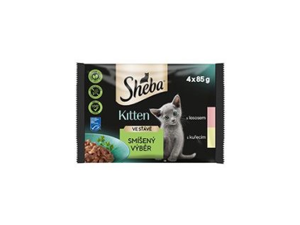 Sheba kapsa Kitten mix výběr ve šťávě 4x85g