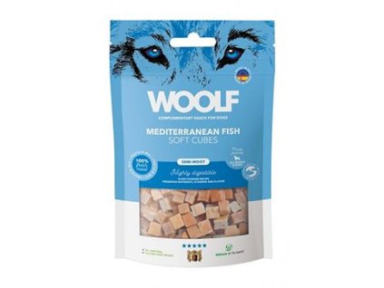 WOOLF pochoutka Soft Cubes Mediteranean Fish 100g