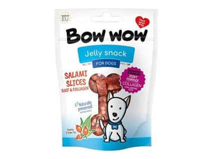 Bow wow poch. Salámová kolečka hovězí a kolagen 80g