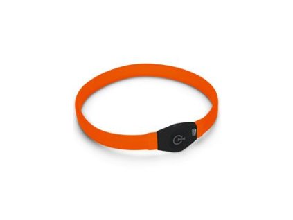 Obojek USB Visio Light LED nabíjecí 65cm oranžový KAR