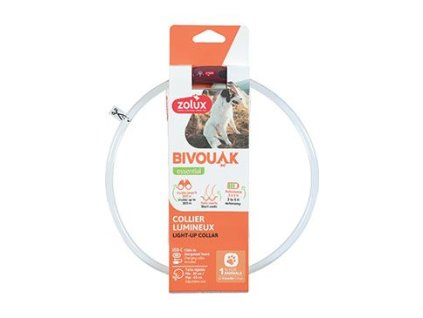 Obojek LED transparent BIVOUAK 30-60cm USB Zolux