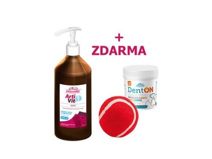 VITAR ArtiVit Sirup 1000ml+DentON100g+aportovací míček