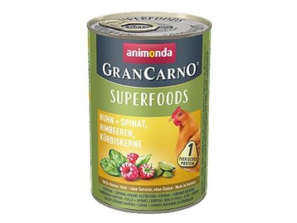Animonda pes GRANCARNO konz. Superfoods kuřecí 400g