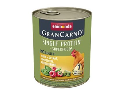 Animonda pes GRANCARNO konz. Superfoods kuřecí 800g