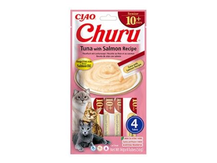 Churu Cat Senior 10+ Tuna with Salmon Recipe 4x14g