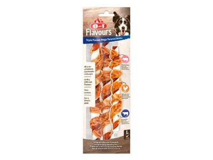 Pochoutka 8in1 Triple Flavour Mega Twisted Sticks 140g