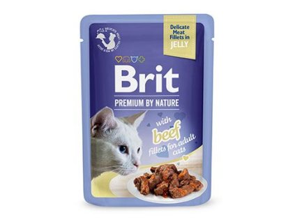 Brit Premium Cat D Fillets in Jelly with Beef 85g
