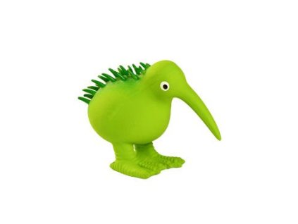 Hračka pes WHISTLE latex, pískací,zelená 13,5cm Kiwi