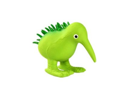 Hračka pes WHISTLE latex,pískací,zelená 11,5cm Kiwi