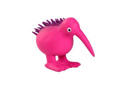 Hračka pes WHISTLE latex,pískací,růžová 11,5cm Kiwi