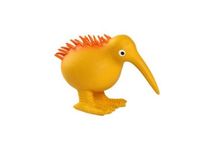 Hračka pes WHISTLE latex,pískací,oranžová 8,5cm Kiwi