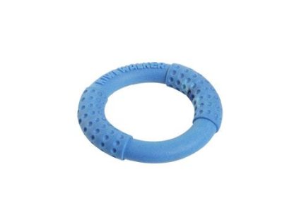 Hračka pes RING MINI plov.a létající z TPR modr.Kiwi