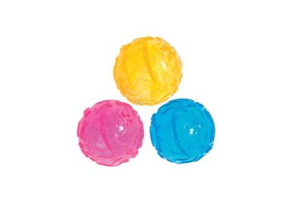 Hračka pes Míč na pamlsky plov. TPR 8cm mix barev KAR