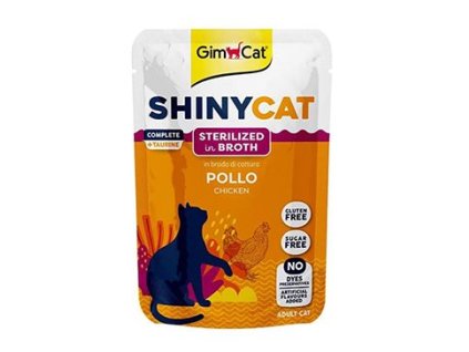 Gimcat ShinyCat kapsa kuře ve vývaru Sterilized 70g