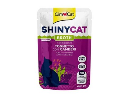 Gimcat ShinyCat kapsa tuňák s krevetami ve vývaru 70g