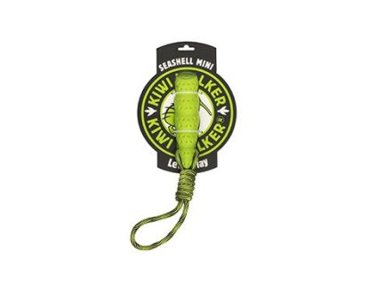 Hračka pes SEASHELL MINI, plov z TPR zelená Kiwi