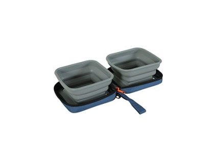 Miska skládací 2v1 BIVOUAK 2x700ml modrá Zolux