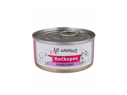 All Animals kočkopes konz. Steak z hovězí sval. 100g