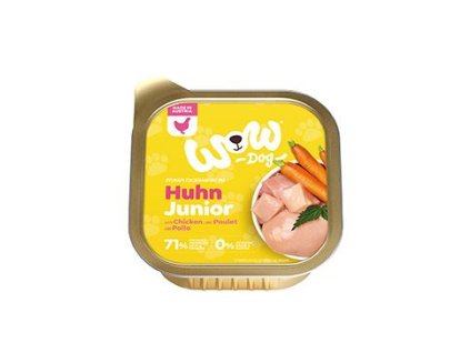WOW Dog paštika Junior kuřecí s karotkou 150g