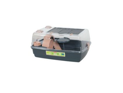 Klec křeček EHOP Vision 55cm šedá/růžová s výb. Zolux