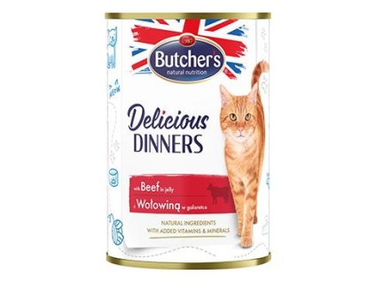Butcher's Cat Delic.Dinners hovězí v želé konz. 400g