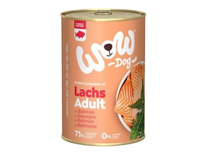 WOW Dog konzerva Adult losos s rajčaty 400g