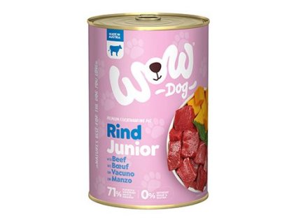 WOW Dog konzerva Junior hovězí s dýní 400g