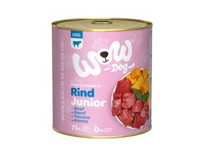 WOW Dog konzerva Junior hovězí s dýní 800g