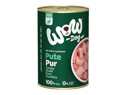 WOW Dog konzerva PUR krocan monoprotein 400g