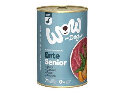 WOW Dog konzerva Senior kachna s batáty 400g