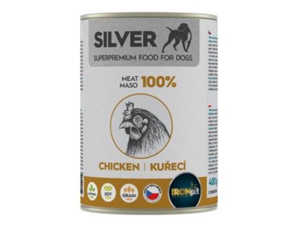 IRONpet Silver Dog Chicken konzerva 400g