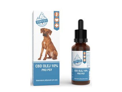 CBD olej 10% pro psy TOPVET 10ml